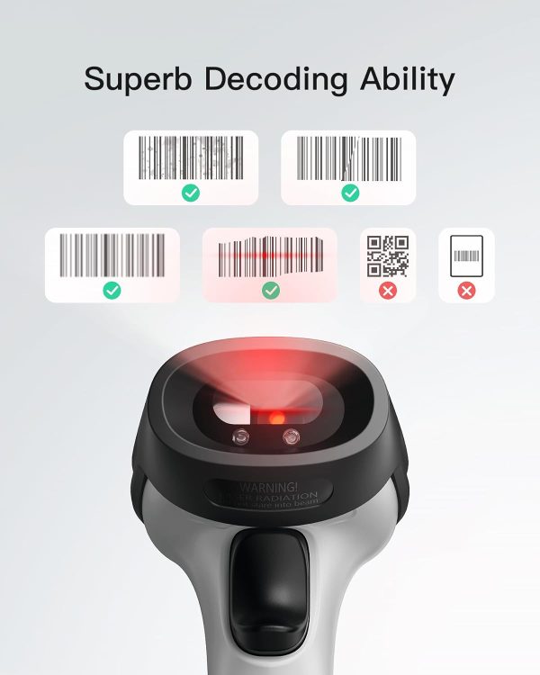 Inateck Bluetooth Barcode Scanner, 1 Charge 180 Days Standby, 35m Range, Automatic Fast and Precise scanning, BCST-70 - Image 2