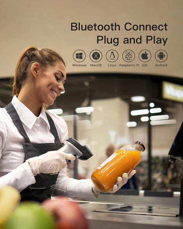 Inateck Bluetooth Barcode Scanner, 1 Charge 180 Days Standby, 35m Range, Automatic Fast and Precise scanning, BCST-70 - Image 8