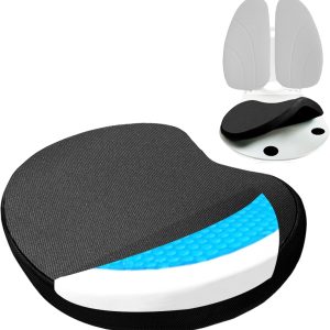 Stadium Seats Cushions for Bleachers,Memory Foam seat Cushion with Washable Cover for Outdoor Events,AirplaneTravel,Bleacher,Patio,Office Chair,Car seat, Floors.(Single Seat Cushion Black)
