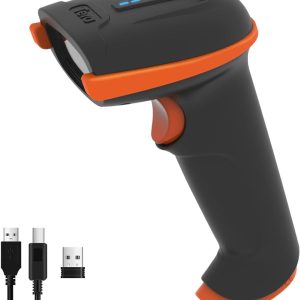 Tera Barcode Scanner Wireless 1D Laser Cordless Barcode Reader with Battery Level Indicator, Versatile 2 in 1 2.4Ghz Wireless and USB 2.0 Wired
